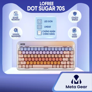 Bàn phím cơ Lofree Dot Sugar Color 70s - Bàn phím không dây retro, 3 mode kết nối, Led trắng dịu nhẹ