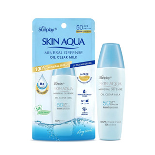 Sữa Chống Nắng Sunplay Vật Lý Bảo Vệ Da Giảm Dầu Skin Aqua Mineral Defense Oil Clear Milk (25g)