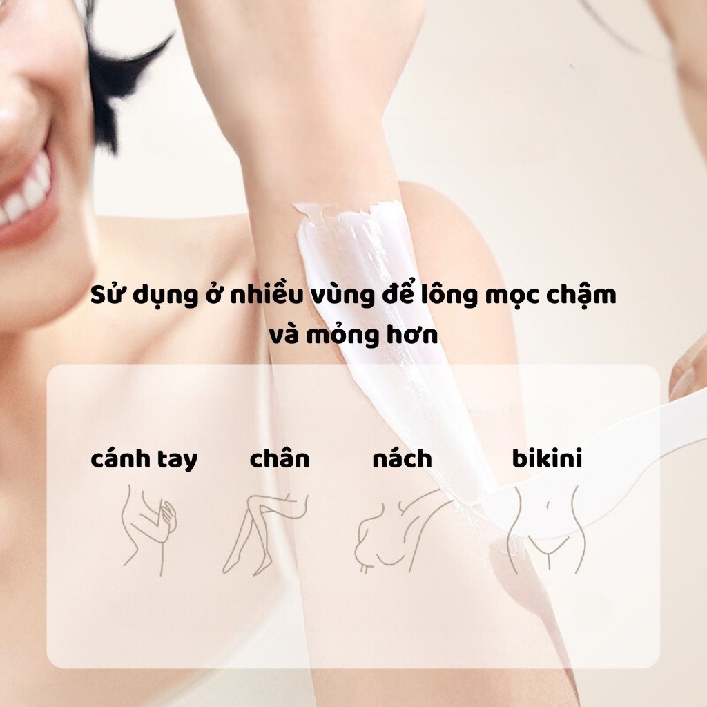 Kem tẩy lông OTOU tẩy lông nách vùng kín mặt chân tay không đau rát Trung An toàn không Đau