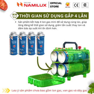 Hộp Đựng Lon Gas Mini 4X - Giải Pháp Thay Thế Cho Bình Gas 12kg - Gia Tăng Thời Gian Cháy Gấp 4 Lần