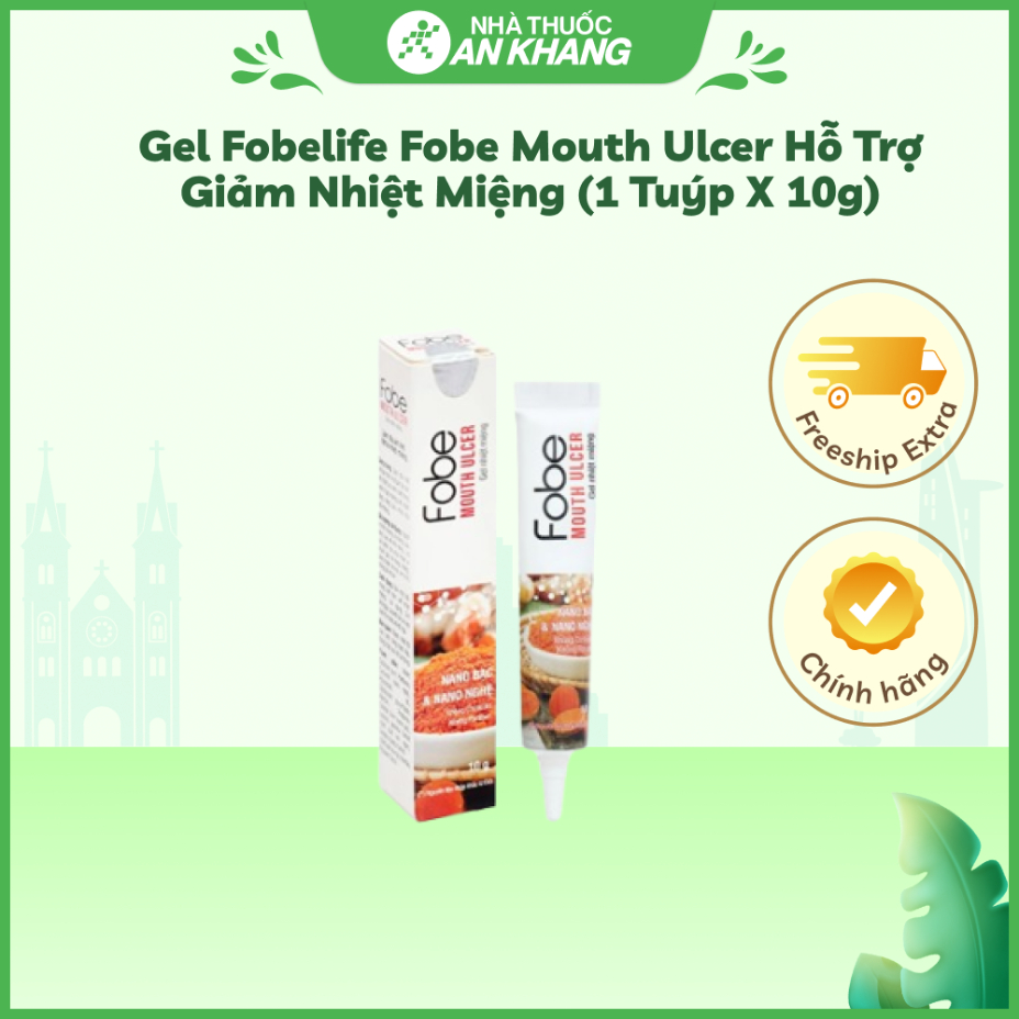 Gel Fobelife Fobe Mouth Ulcer hỗ trợ giảm nhiệt miệng (1 tuýp x 10g)