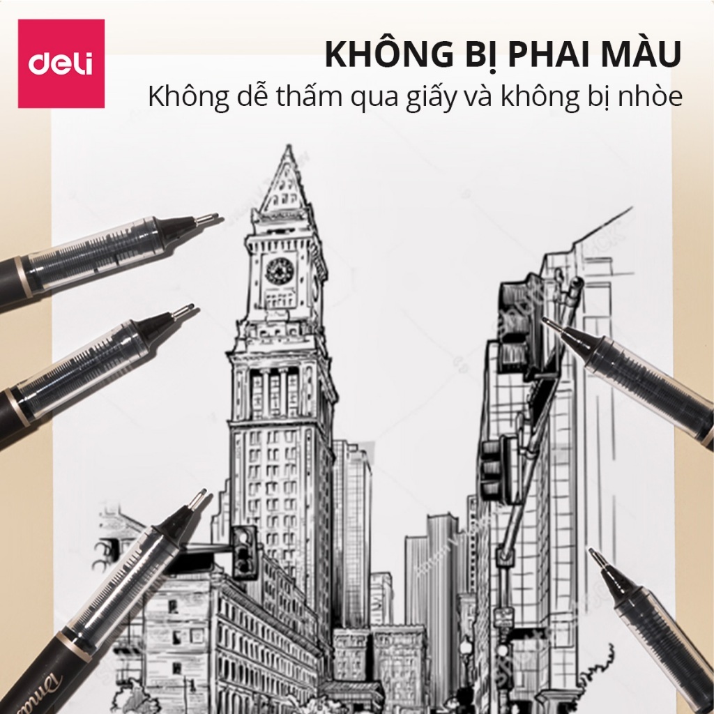 Bút Vẽ Kỹ Thuật Cao Cấp 0.15/0.25/0.35/0.45mm – Ngòi Nhiều Size, Mực Chống Nước, Dùng Vẽ Nét & Phác Thảo Bút mực trực ti