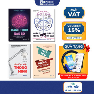 Combo Sách Quản Lý Trí Óc, Hãy Làm Việc Thông Minh, Mặt Trái Của Sự Không Chắc Chắn - Bizbooks