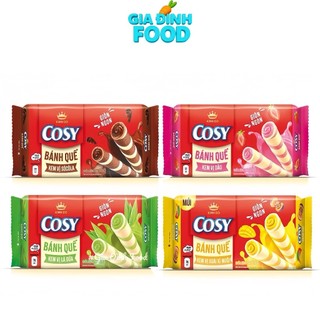 Bánh Quế Cosy 4 Vị Socola, Dâu, Lá Dứa, Xoài Xí Muội Hộp x 117.6G