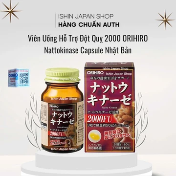 Viên Uống Hỗ Trợ Đột Quỵ 2000FU ORIHIRO Nattokinase Capsule 60 Viên Nhật Bản