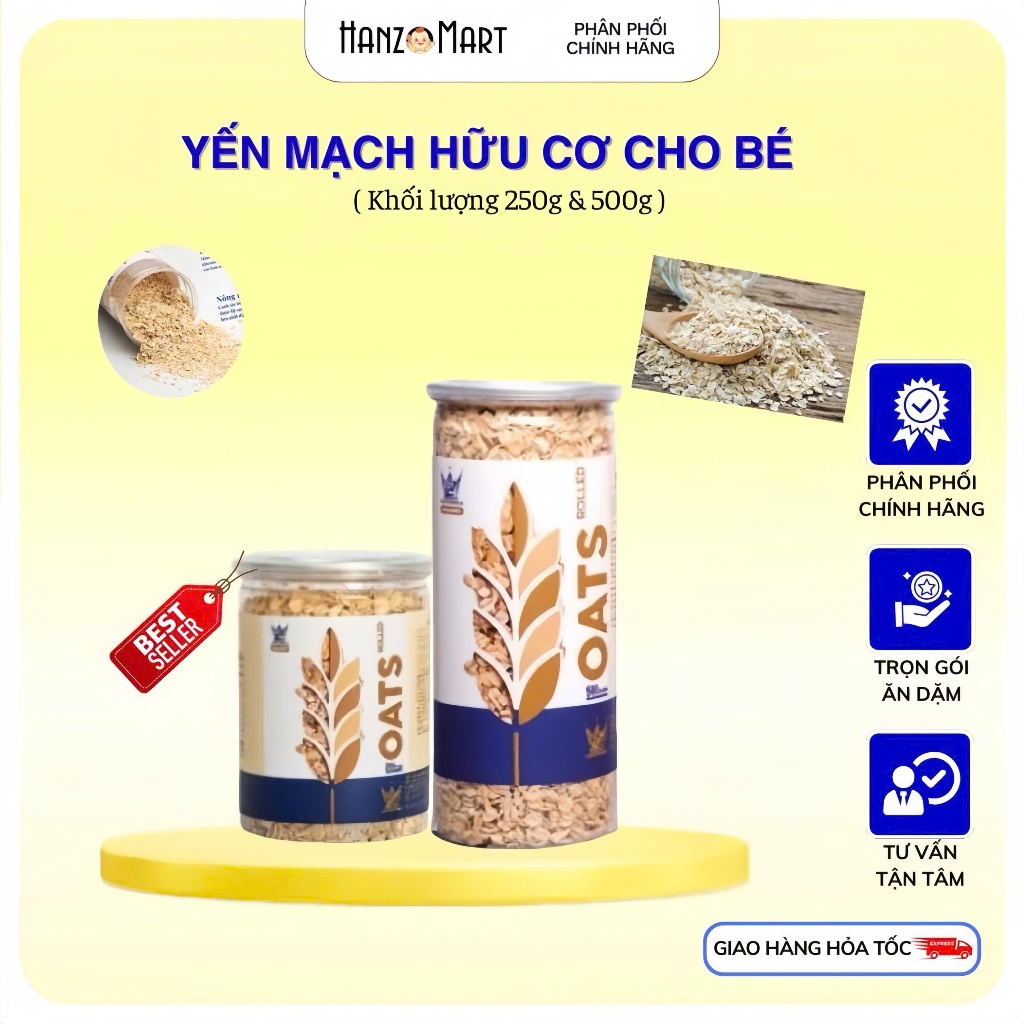 Yến mạch cho bé ăn dặm dạng hũ OAT 250gr và 500gr - hanzo2009