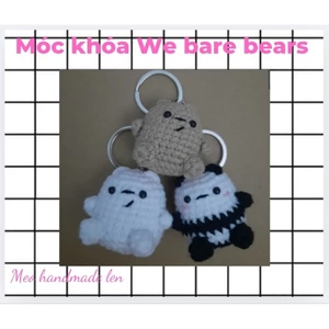 Móc khóa gấu We bare bears - Handmade len - Amigurumi (có chuông)