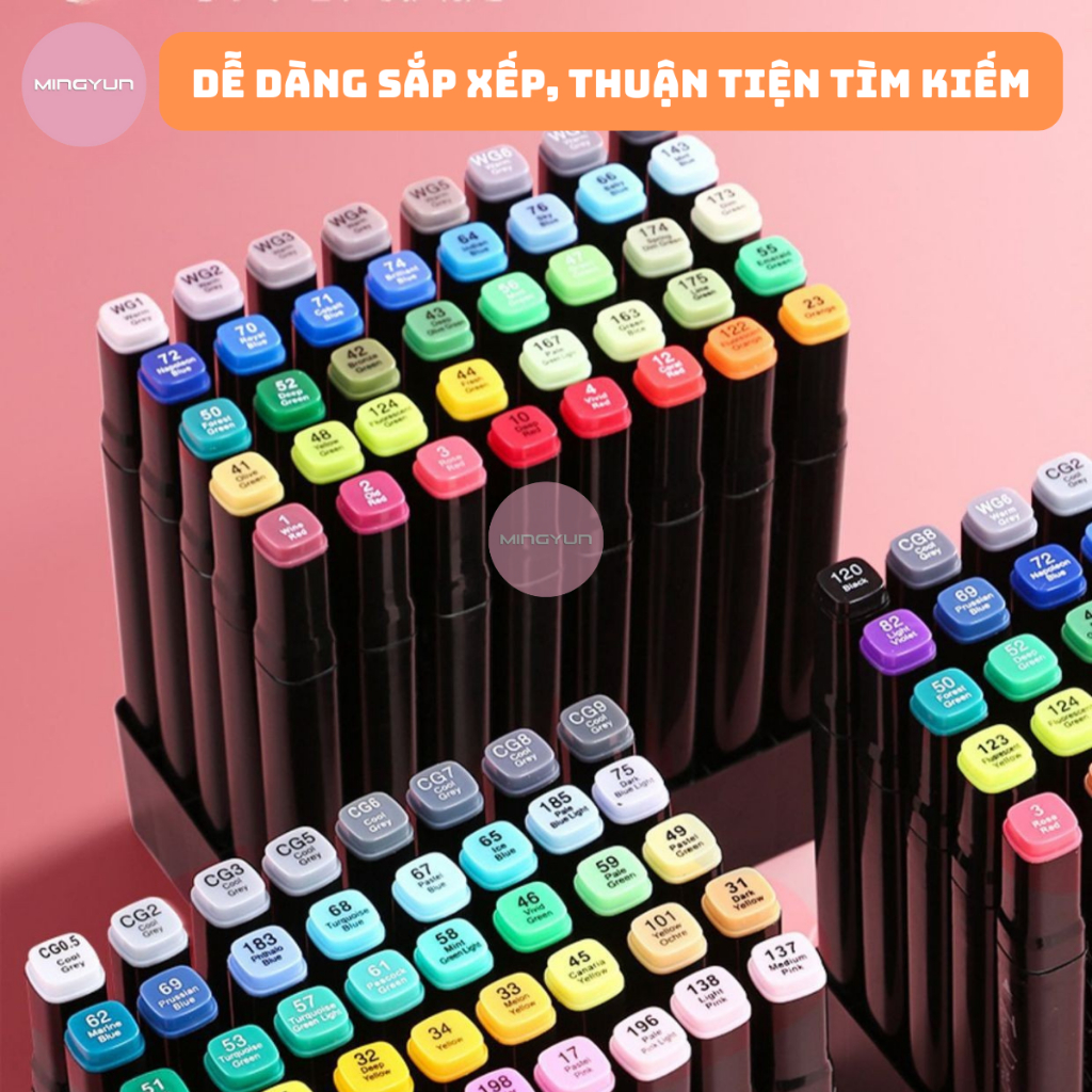 Bút Màu 262 Màu Marker Touch - Màu Marker 12/24/36/48/60/80/100/120/168/204/262 Đa Dạng Vẽ Tranh.