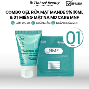 COMBO GEL RỬA MẶT MANDE 5% 30ML & 01 MIẾNG MẶT NẠ MD CARE MNF