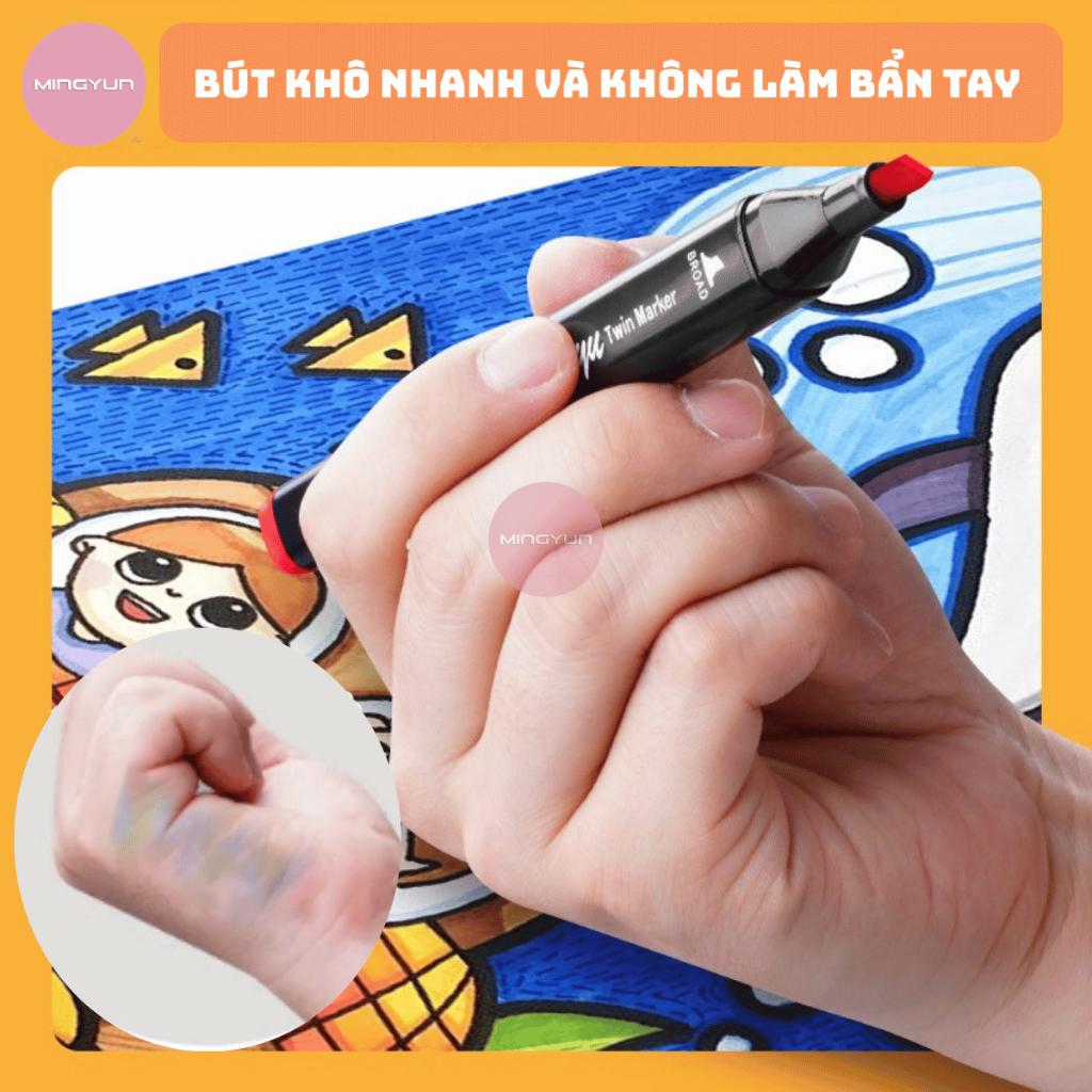 Bút Màu 262 Màu Marker Touch - Màu Marker 12/24/36/48/60/80/100/120/168/204/262 Đa Dạng Vẽ Tranh.
