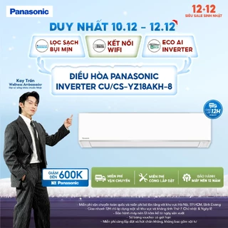 [Sẵn hàng miền Bắc] Máy lạnh/ Điều hòa Panasonic Inverter CU/CS-YZ18AKH-8 - 2HP - Hai chiều - ECO AI