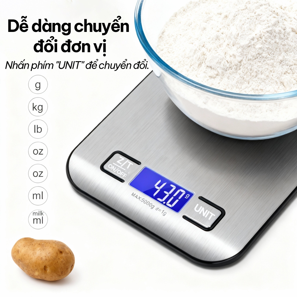 Bảo hành hai năm - ân Tiểu Ly Điện Tử Nhà Bếp  - Cân nhà bếp - Chống thấm nước và dễ vệ sinh - Chính xác đến 0,01 gram