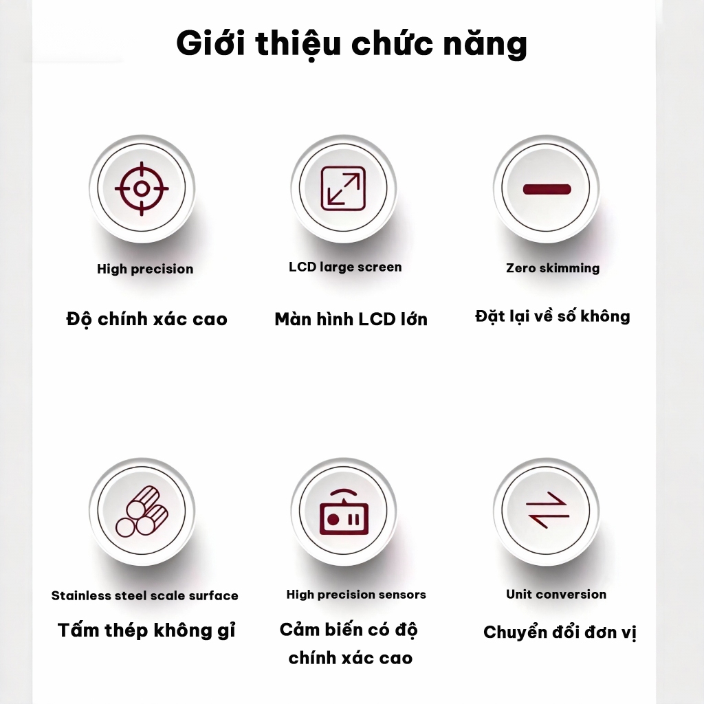 Bảo hành hai năm - ân Tiểu Ly Điện Tử Nhà Bếp  - Cân nhà bếp - Chống thấm nước và dễ vệ sinh - Chính xác đến 0,01 gram
