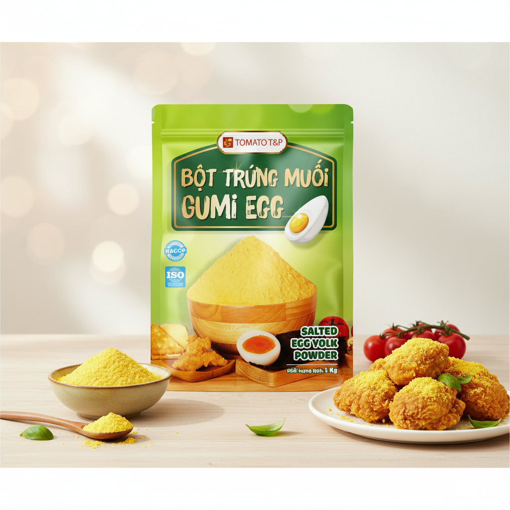 Bột Trứng Muối Gumi Egg Tomato T&P, Dùng Làm Sốt Trứng Muối, Bánh Bao Kim Sa Trứng Chảy, Làm Bánh