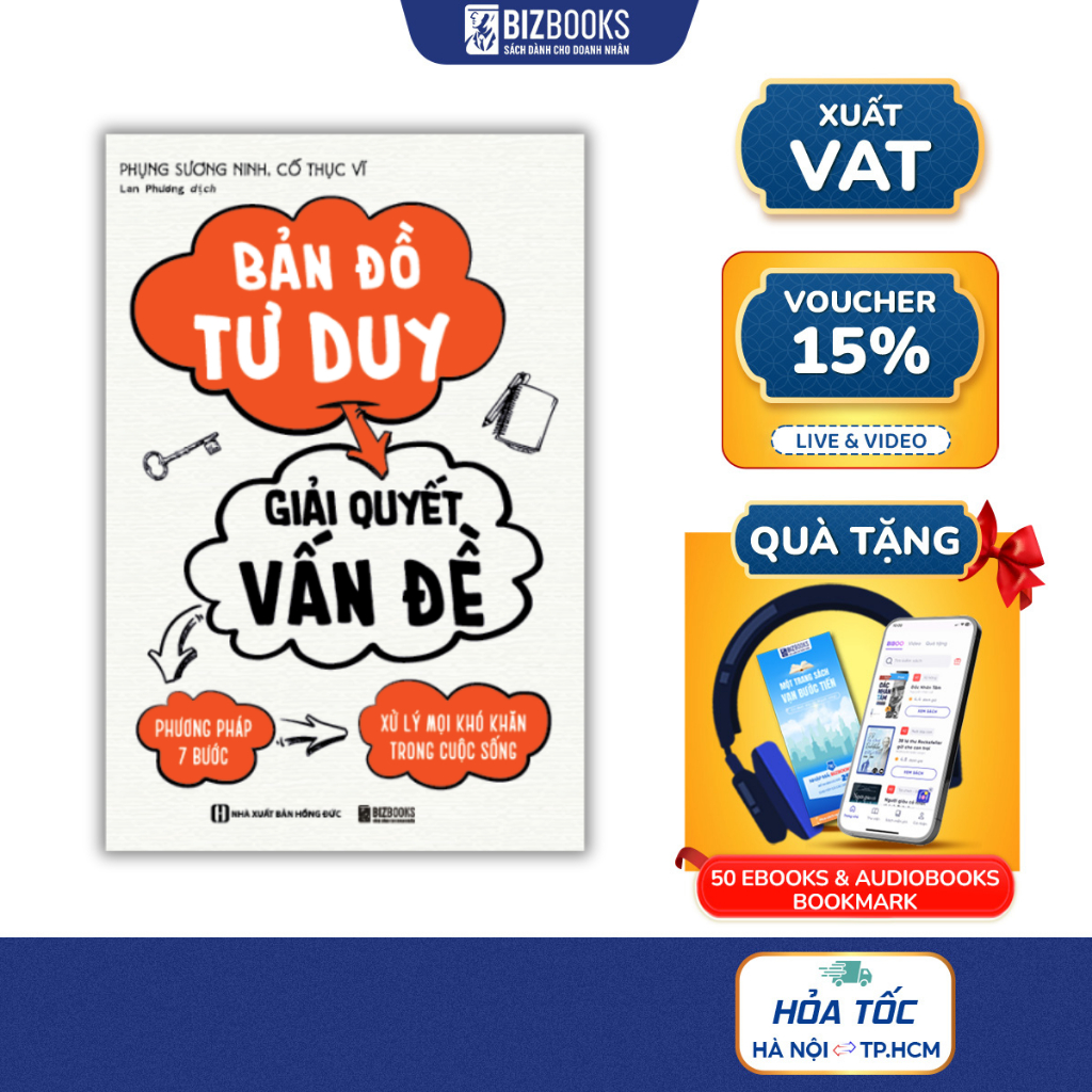 Sách Bản Đồ Tư Duy Giải Quyết Vấn Đề: Phương Pháp 7 Bước Xử Lý Mọi Khó Khăn Trong Cuộc Sống