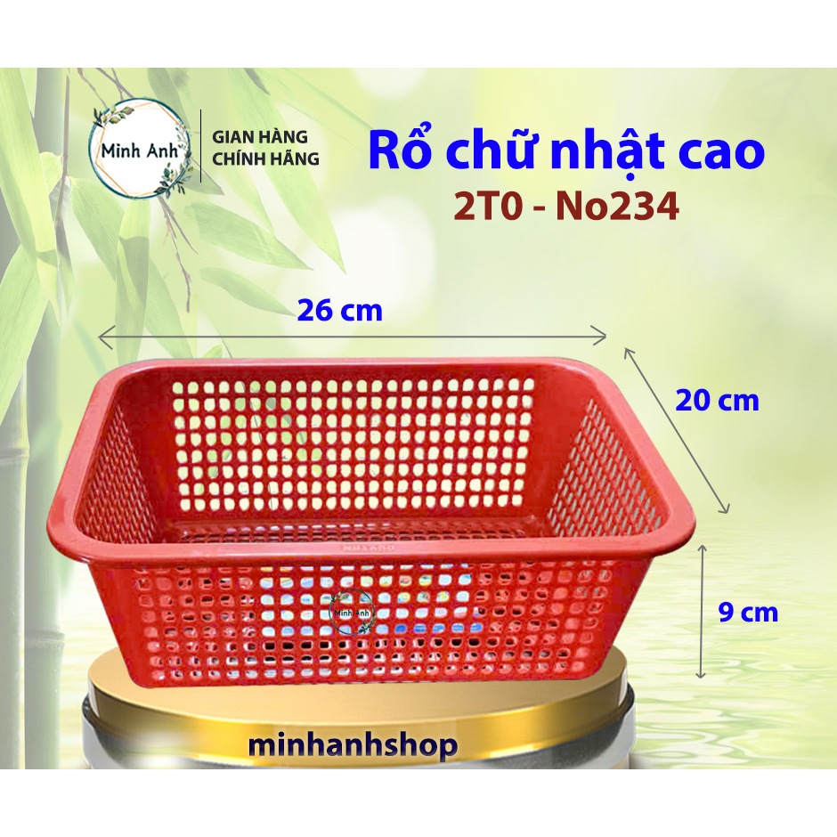 [ Xuất VAT ] [ Hỏa tốc ] Rổ Chữ Nhật Cao -Siêu bền – dày dặn - rổ đủ kích thước