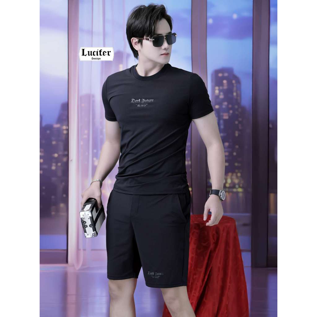 Lucifer Set đồ nam thể thao Dark -Ms26 Chất vải lạnh mềm mát 16% spandex định hình chống nhăn giữ form tốt Thấm hút thoá