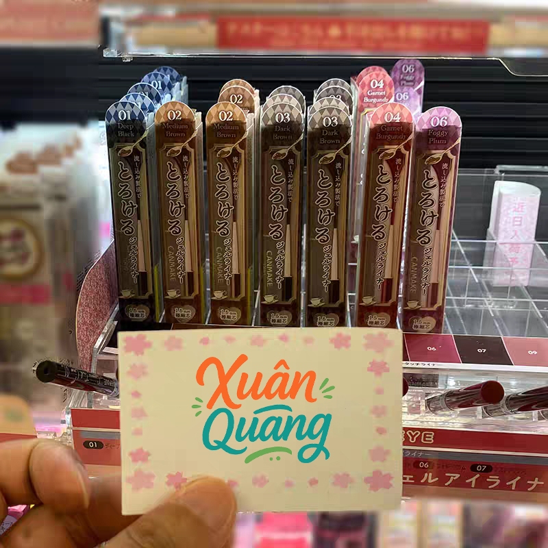Bút kẻ mắt dạng gel Canmake Creamy Touch Liner 01 Deep Black 02 Medium Brown 03 Dark Brown