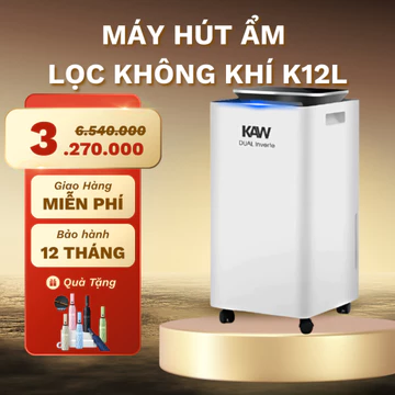 Máy Hút Ẩm Lọc Không Khí KAW K12L Dung Tích Lớn, Máy Lọc Không Khí Thông Minh Giảm Nồm, Giảm Ẩm Mốc