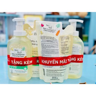 Nước Rửa Bình Sữa Và Đồ Dùng Em Bé BZU BZU Cleansing Foam Tạo Bọt, Thành Phần Thực Vật Chai 500ml