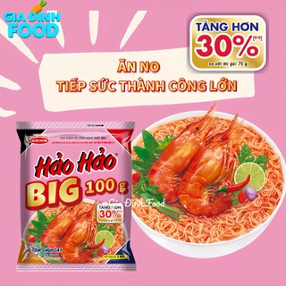 Thùng x30 Gói Mì Hảo Hảo Tôm Chua Cay 75g/ Hảo Hảo Big Gói 100g