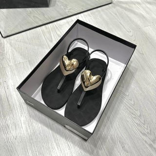 Giày Sandal Nữ Quai Mảnh Sandal Đi Học Đi Làm Đi Chơi Thoải Mái Chất Cao Su Họa Tiết Thời Trang Êm Ái Gắn Charm Trái Tim