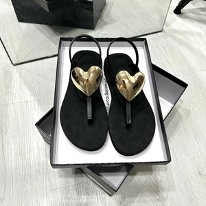 Giày Sandal Nữ Quai Mảnh Sandal Đi Học Đi Làm Đi Chơi Thoải Mái Chất Cao Su Họa Tiết Thời Trang Êm Ái Gắn Charm Trái Tim