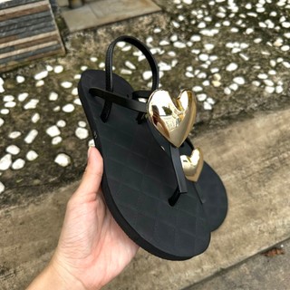 Giày Sandal Nữ Quai Mảnh Sandal Đi Học Đi Làm Đi Chơi Thoải Mái Chất Cao Su Họa Tiết Thời Trang Êm Ái Gắn Charm Trái Tim