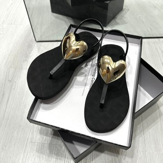 Giày Sandal Nữ Quai Mảnh Sandal Đi Học Đi Làm Đi Chơi Thoải Mái Chất Cao Su Họa Tiết Thời Trang Êm Ái Gắn Charm Trái Tim