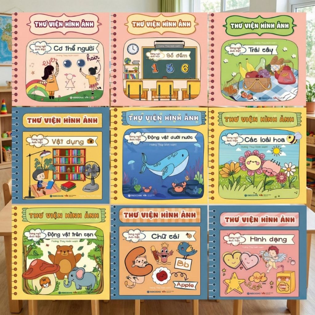 Bộ 9 Cuốn Thư Viện Hình Ảnh - Sách Hình Ảnh Cho Bé - SBOOKS