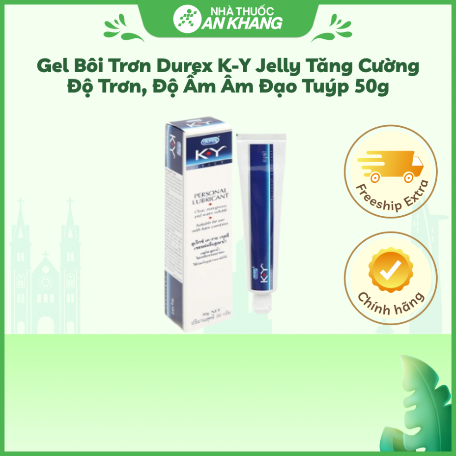 Gel bôi trơn Durex K-Y Jelly tăng cường độ trơn, độ ẩm âm đạo tuýp 50g