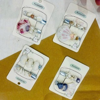 Set 2 Kẹp Tóc Xinh HandMade Từ Vỏ Sò Chụp Ảnh Xinh