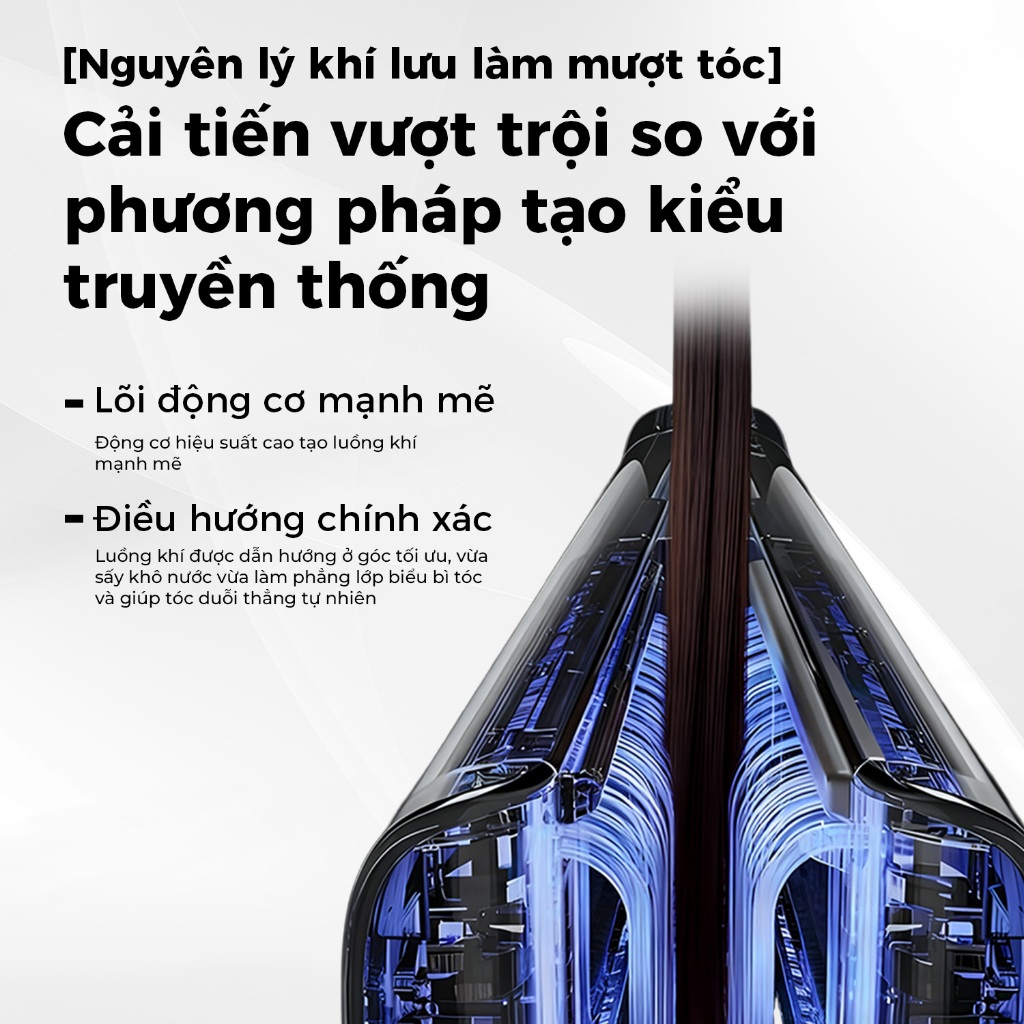 Máy Sấy Duỗi Không Nhiệt 2in1 - DREYON AirStraight Giảm Xơ Rối Tăng Bóng Mượt