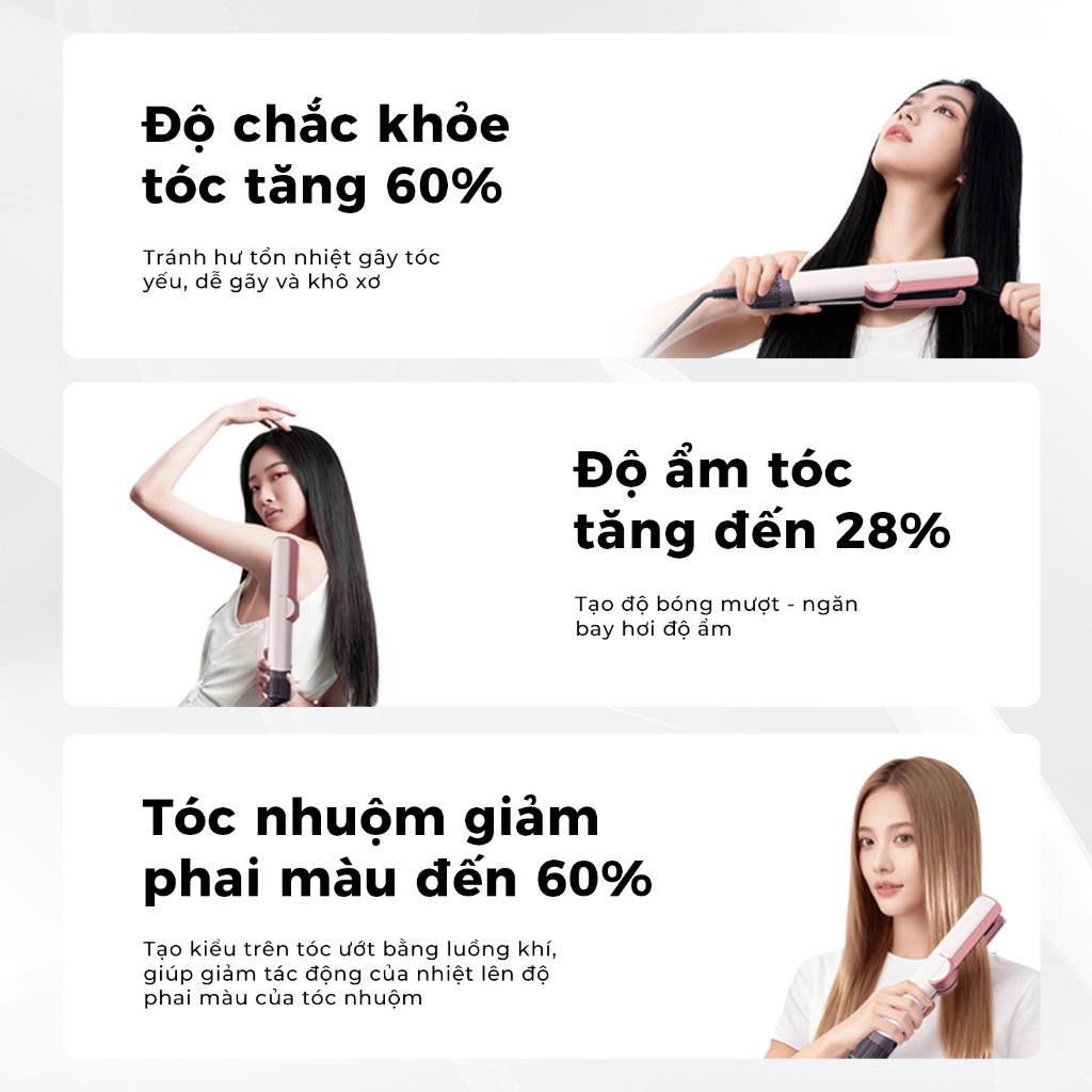 Máy Sấy Duỗi Không Nhiệt 2in1 - DREYON AirStraight Giảm Xơ Rối Tăng Bóng Mượt