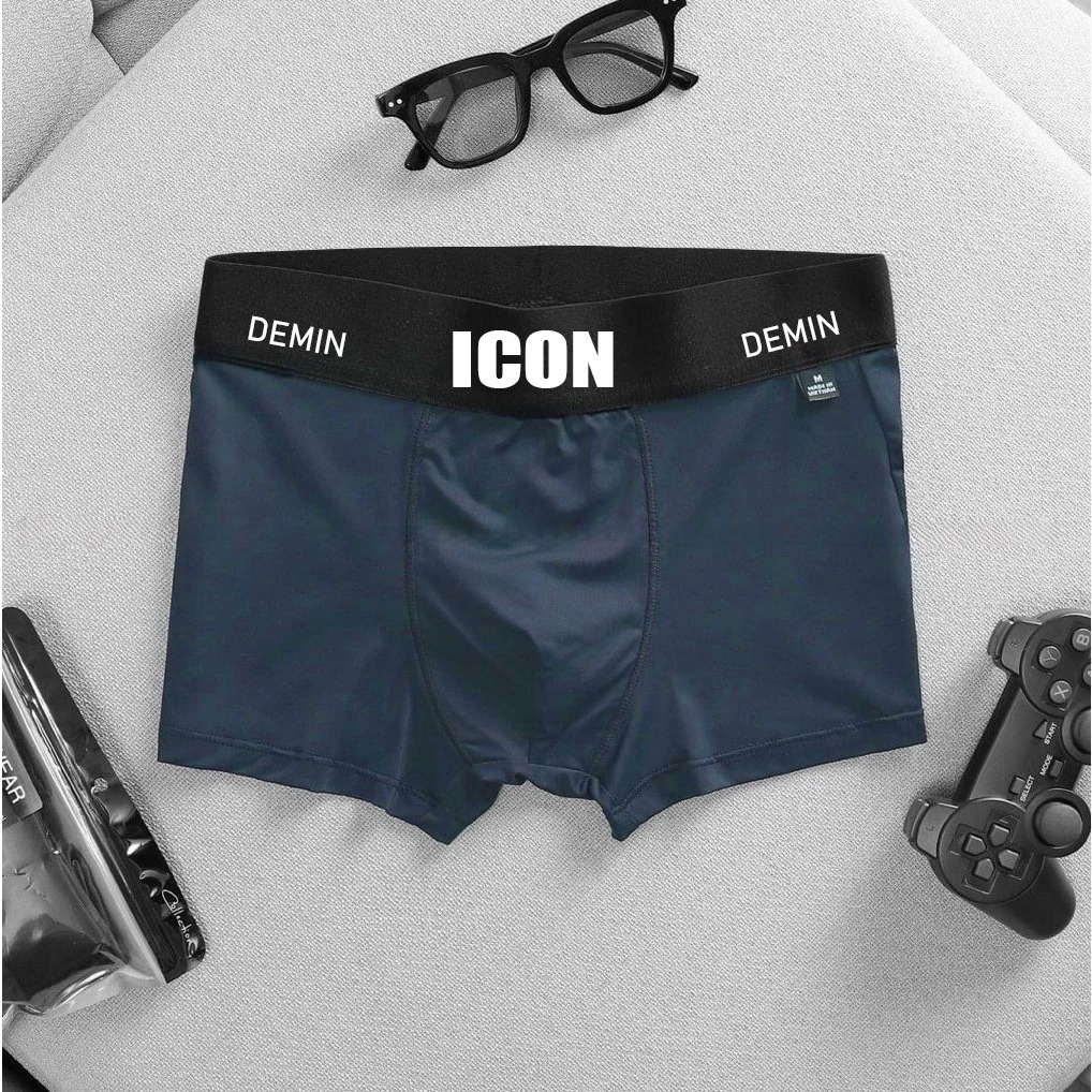 [Peinn] Quần Lót Nam Boxer IC04 Demin Thun Lạnh Cao Cấp Thoáng Khí, Co Giãn 4 Chiều - Combo 5 Cái, Set 5 Màu