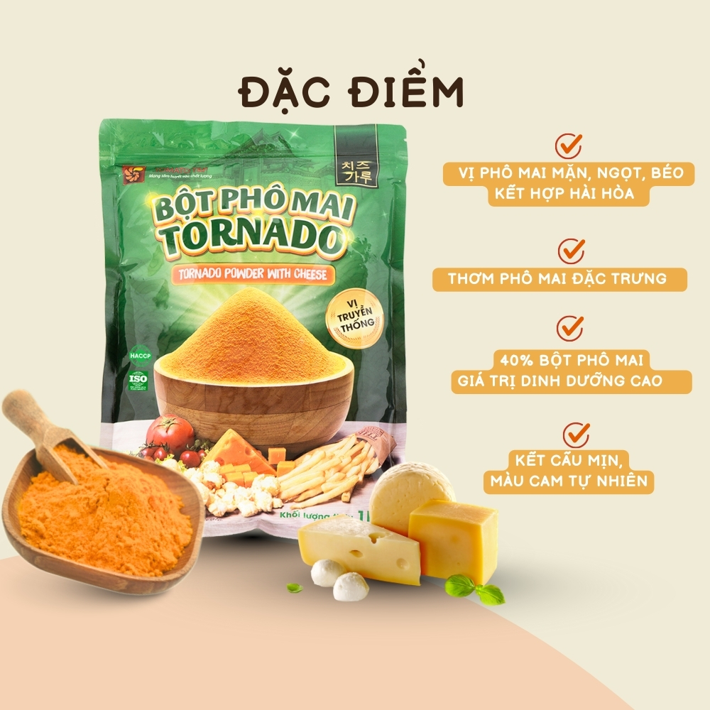 Bột Phô Mai lắc Tomato T&P Bột phô Mai Hàn Quốc, Lắc Khoai tây, Lắc Bánh Gạo Hàn Quốc, Lắc Gà Rán