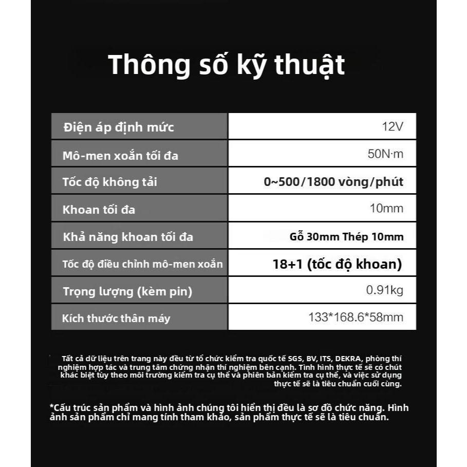 Máy khoan pin Worx WU135 trang bị ly hợp cao cấp Smart Clutch Chính Hãng - Bảo Hành 12 tháng