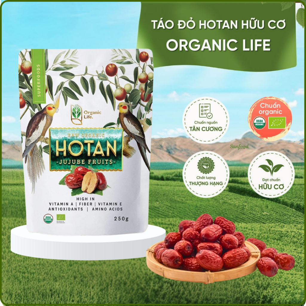 Táo đỏ Tân Cương hữu cơ 500g Hotan Organic Life nhập khẩu chính ngạch ...