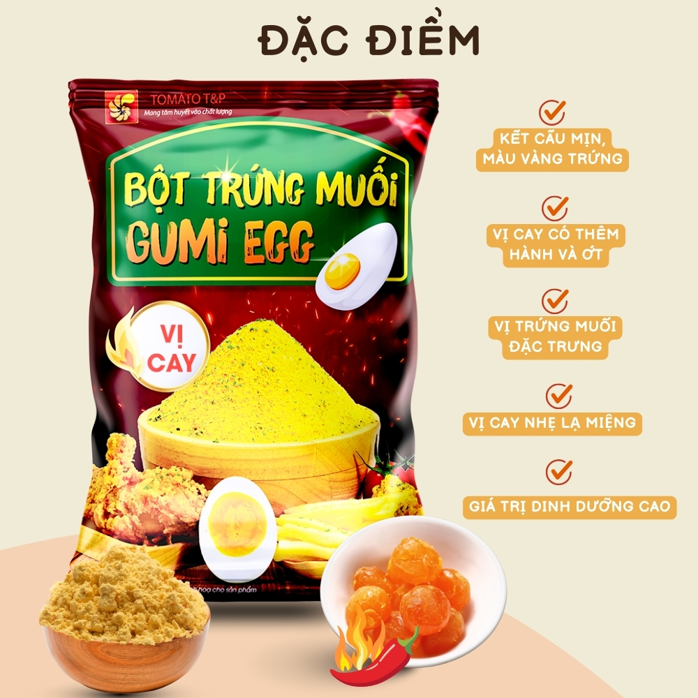 Bột Trứng Muối Gumi Egg Tomato T&P, Sốt Trứng Muối, Bánh Bao Kim Sa, Bánh Trung Thu - Gói 100g