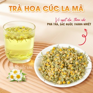 Hoa cúc la mã 100g, trà hoa cúc Chamomile, bông nở, thơm, đẹp, dùng pha trà dưỡng nhan - Lãn Ông