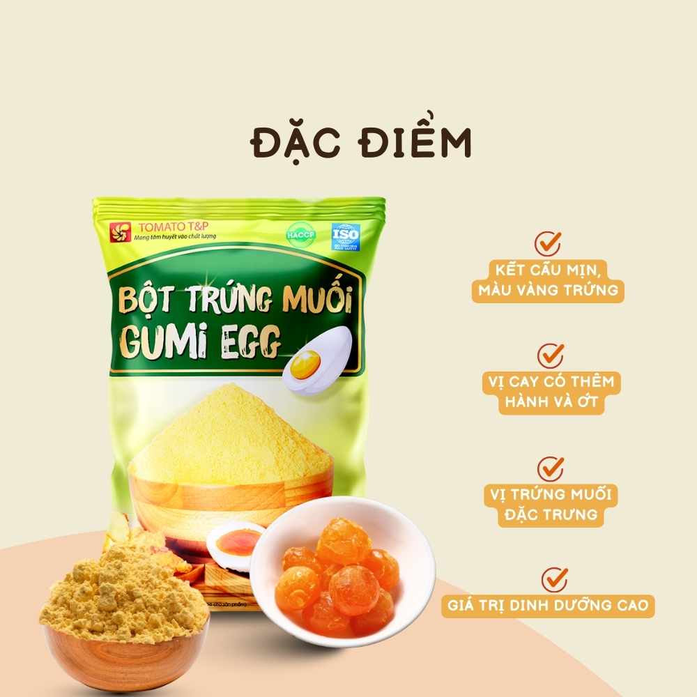 Bột Trứng Muối Gumi Egg Tomato T&P, Sốt Trứng Muối, Bánh Bao Kim Sa, Bánh Trung Thu - Gói 100g