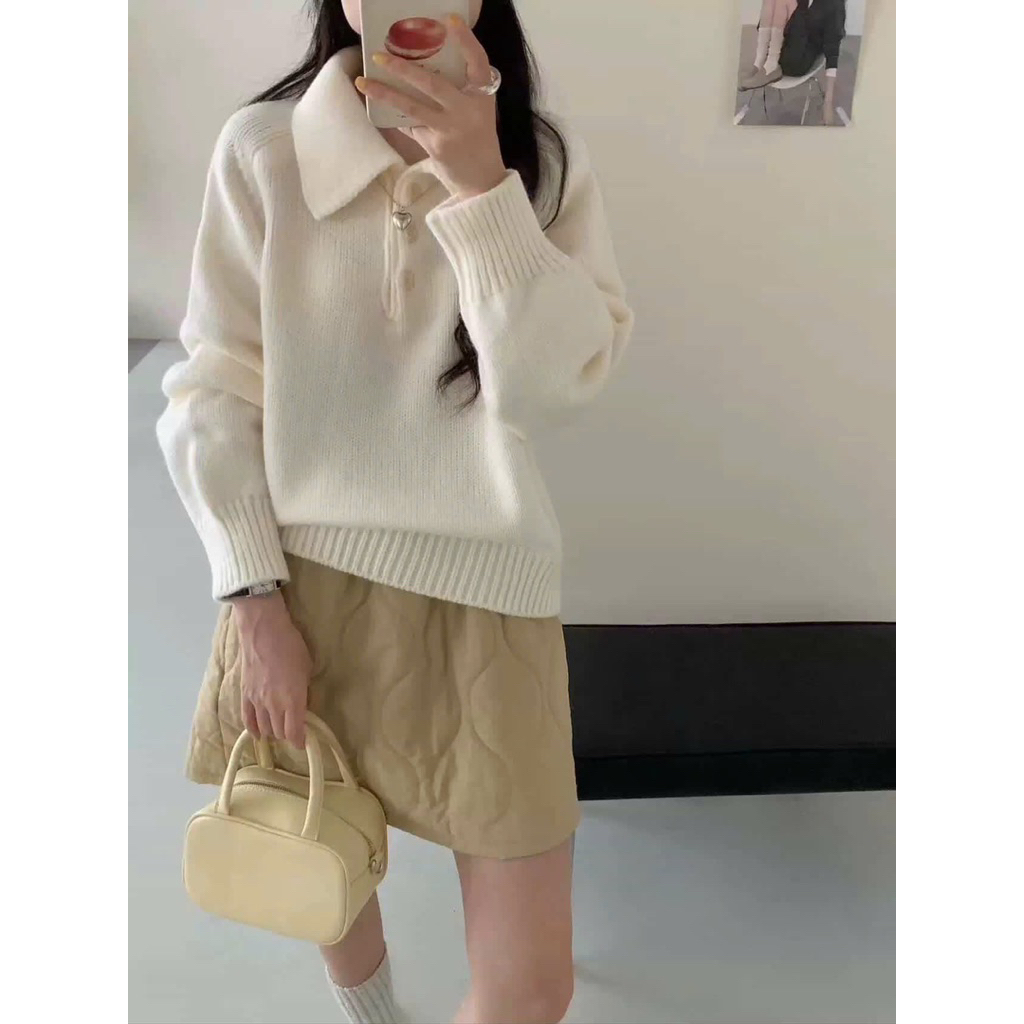 Lianstore - Áo len polo 3 cúc Qc basic( 2270) | BigBuy360 - bigbuy360.vn