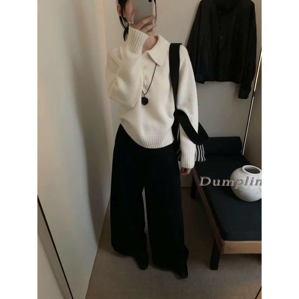 Lianstore - Áo len polo 3 cúc Qc basic( 2270) | BigBuy360 - bigbuy360.vn