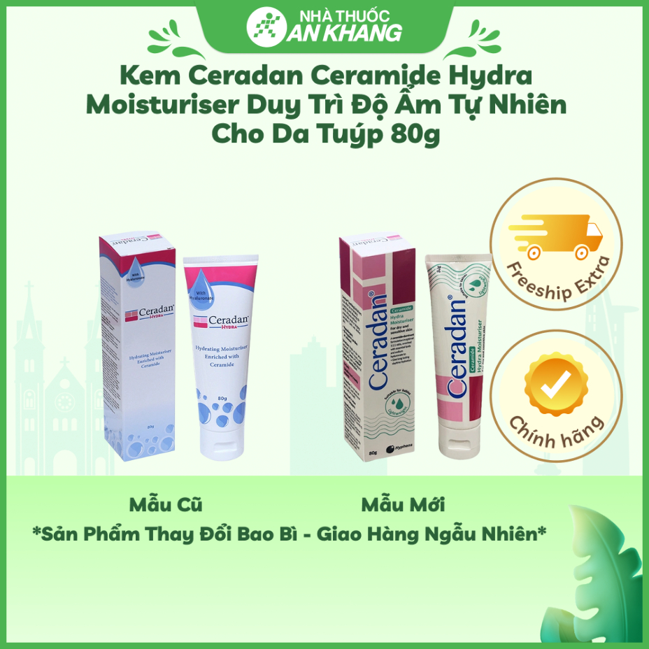 Kem Ceradan Ceramide Hydra Moisturiser duy trì độ ẩm tự nhiên cho da tuýp 80g