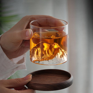 Ly Thủy Tinh Uống Trà Cà Phê Cocktail Hình Núi Phú Sỹ 3D Độc Đáo