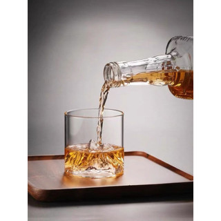 Ly Thủy Tinh Uống Trà Cà Phê Cocktail Hình Núi Phú Sỹ 3D Độc Đáo