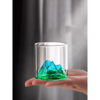 Ly Thủy Tinh Uống Trà Cà Phê Cocktail Hình Núi Phú Sỹ 3D Độc Đáo