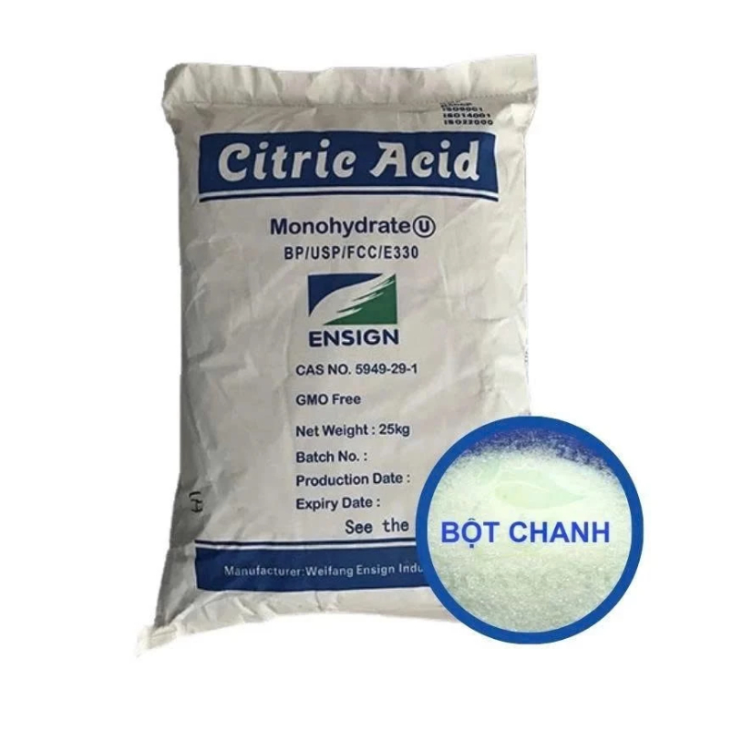 5kg Bột Chua Axit Citric, Bột Chanh Tẩy Rửa, Bột Chanh Tạo Độ Chua Cho Thực Phẩm E330