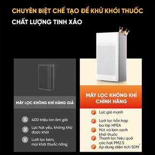 Máy lọc không khí YAMAZAKi khử khuẩn tia UV Ion Âm lọc khói, bụi mịn PM 2.5, bụi vải, lông thú