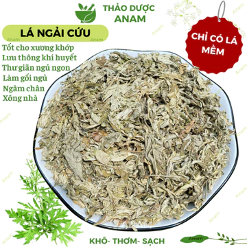 Ngải cứu khô hữu cơ nguyên lá Xanh thơm sạch làm gối ngải cứu ngâm chân xông giải cảm, điều kinh NC Thảo Dược Anam